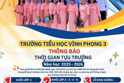 Thông báo ngày tựu trường, ngày khai giảng năm học 2025-2026